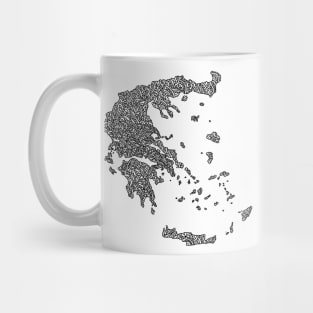 Greece Map Design Mug